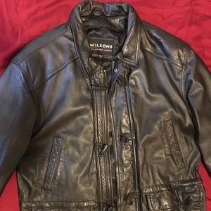 Black men’s leather coat